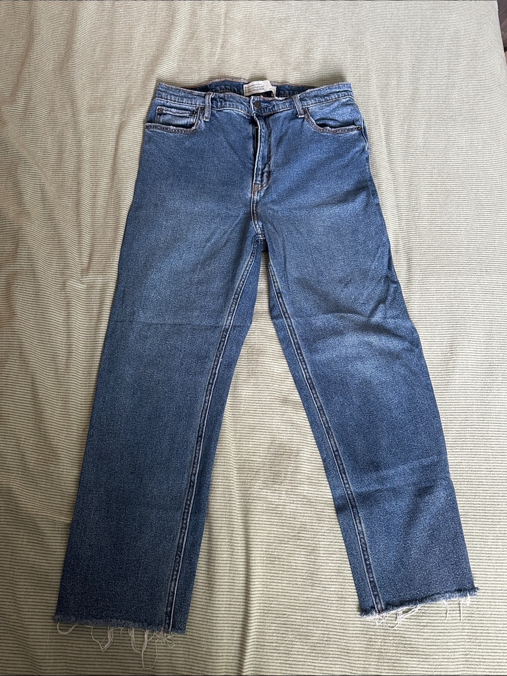 Abercrombie Ankle Straight Ultra High Rise Jeans